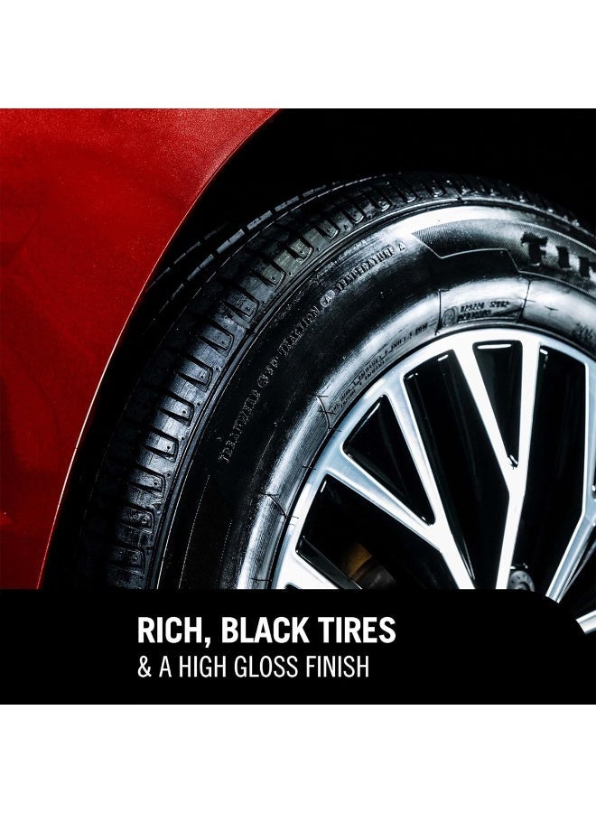 كاوا سائل تلميع الإطارات 100 مل، تركيبة للعناية بالمطاط والبلاستيك، لون أسود داكن مع حماية من الأشعة فوق البنفسجية، مقاوم للبهتان والغبار، غير لزج، لمعان يدوم طويلاً، مناسب لإطارات السيارات وسيارات الدفع الرباعي والدراجات النارية والزخارف الخارجية والجدران الجانبية. عبوة من 3 قطع - Image 3